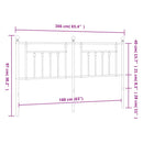 vidaXL fekete fém csere fejtámla 160 cm
