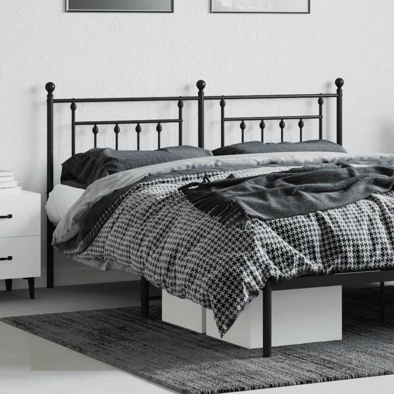 vidaXL fekete fém fejtámla 180 cm