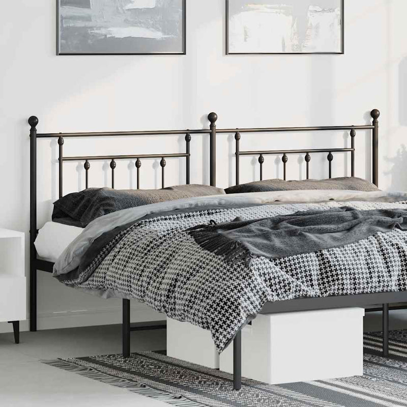 vidaXL fekete fém fejtámla 193 cm