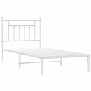 vidaXL fehér fém ágykeret fejtámlával 90x190 cm