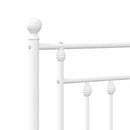 vidaXL fehér fém ágykeret fejtámlával 90x190 cm