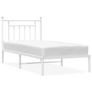 vidaXL fehér fém ágykeret fejtámlával 90x200 cm