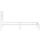 vidaXL fehér fém ágykeret fejtámlával 90x200 cm