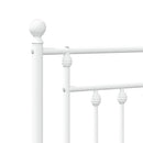 vidaXL fehér fém ágykeret fejtámlával 100x200 cm
