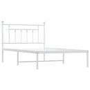 vidaXL fehér fém ágykeret fejtámlával 107x203 cm