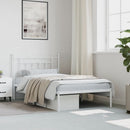 vidaXL fehér fém ágykeret fejtámlával 107x203 cm