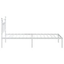 vidaXL fehér fém ágykeret fejtámlával 107x203 cm