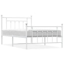vidaXL fehér fém ágykeret fej- és lábtámlával 100x200 cm