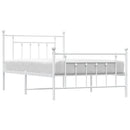 vidaXL fehér fém ágykeret fej- és lábtámlával 100x200 cm