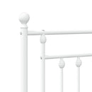vidaXL fehér fém ágykeret fej- és lábtámlával 100x200 cm