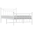 vidaXL fehér fém ágykeret fej- és lábtámlával 107 x 203 cm
