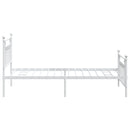 vidaXL fehér fém ágykeret fej- és lábtámlával 107 x 203 cm
