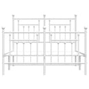 vidaXL fehér fém ágykeret fej- és lábtámlával 135x190 cm