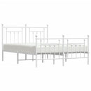 vidaXL fehér fém ágykeret fej- és lábtámlával 140 x 190 cm