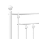 vidaXL fehér fém ágykeret fej- és lábtámlával 140 x 190 cm