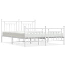 vidaXL fehér fém ágykeret fej- és lábtámlával 183 x 213 cm