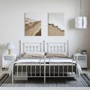vidaXL fehér fém ágykeret fej- és lábtámlával 183 x 213 cm