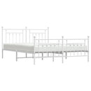 vidaXL fehér fém ágykeret fej- és lábtámlával 183 x 213 cm