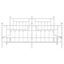 vidaXL fehér fém ágykeret fej- és lábtámlával 183 x 213 cm