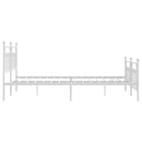vidaXL fehér fém ágykeret fej- és lábtámlával 183 x 213 cm