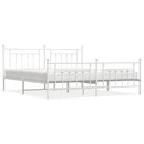 vidaXL fehér fém ágykeret fej- és lábtámlával 193 x 203 cm