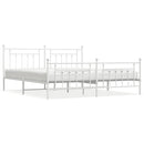 vidaXL fehér fém ágykeret fej- és lábtámlával 200x200 cm
