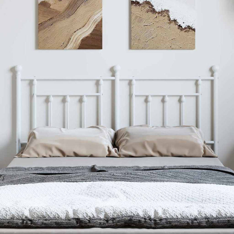 vidaXL fehér fém fejtámla 135 cm