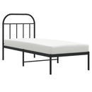 vidaXL fekete fém ágykeret fejtámlával 75 x 190 cm