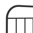 vidaXL fekete fém ágykeret fejtámlával 75 x 190 cm