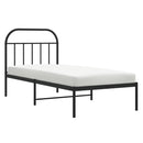 vidaXL fekete fém ágykeret fejtámlával 90 x 190 cm