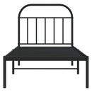 vidaXL fekete fém ágykeret fejtámlával 90 x 190 cm