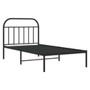vidaXL fekete fém ágykeret fejtámlával 100 x 190 cm