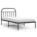 vidaXL fekete fém ágykeret fejtámlával 100 x 200 cm