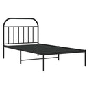 vidaXL fekete fém ágykeret fejtámlával 100 x 200 cm
