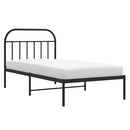 vidaXL fekete fém ágykeret fejtámlával 100 x 200 cm