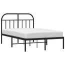 vidaXL fekete fém ágykeret fejtámlával 120 x 190 cm