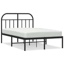 vidaXL fekete fém ágykeret fejtámlával 120 x 200 cm