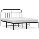 vidaXL fekete fém ágykeret fejtámlával 135 x 190 cm