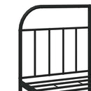 vidaXL fekete fém ágykeret fejtámlával 135 x 190 cm