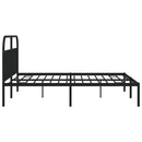 vidaXL fekete fém ágykeret fejtámlával 193 x 203 cm