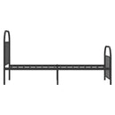 vidaXL fekete fém ágykeret fej- és lábtámlával 75 x 190 cm