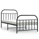 vidaXL fekete fém ágykeret fej- és lábtámlával 107 x 203 cm