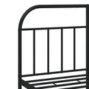 vidaXL fekete fém ágykeret fej- és lábtámlával 140 x 190 cm