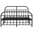 vidaXL fekete fém ágykeret fej- és lábtámlával 183 x 213 cm