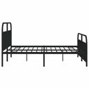 vidaXL fekete fém ágykeret fej- és lábtámlával 193 x 203 cm