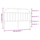 vidaXL fekete fém csere fejtámla 135 cm