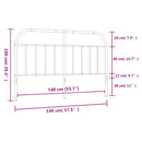 vidaXL fekete fém fejtámla 140 cm