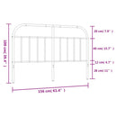 vidaXL fekete fém csere fejtámla 150 cm