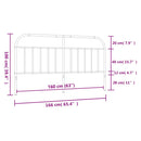 vidaXL fekete fém csere fejtámla 160 cm