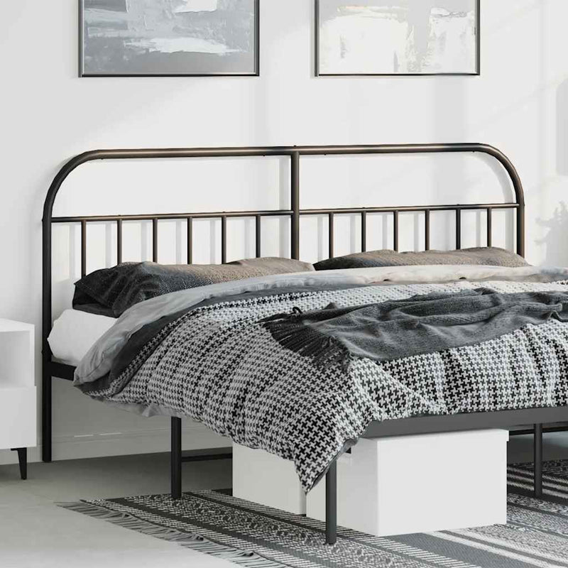 vidaXL fekete fém fejtámla 180 cm